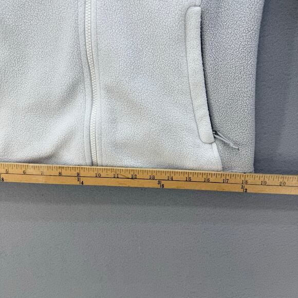 The North Face Fleece Jacket Women's Size S/P White Grey Casual Outerwear Preppy - Picture 14 of 14